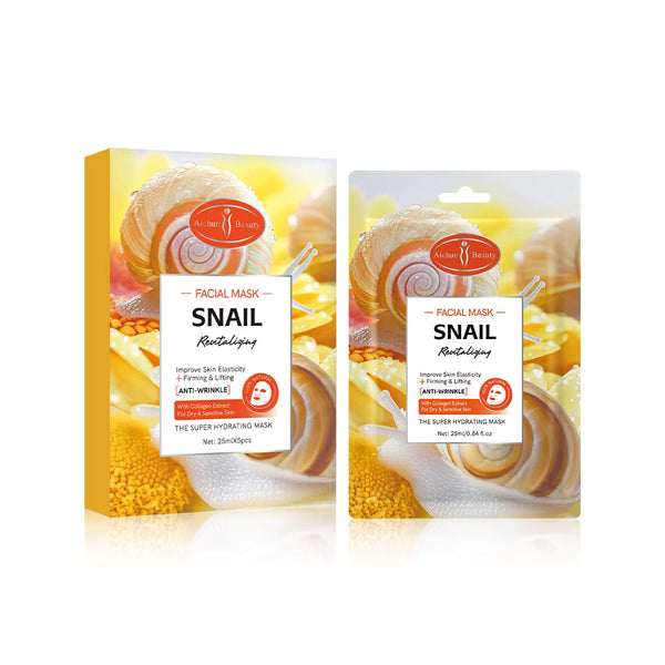 Aichun Beauty Snail Revitalizing Facial Mask Pack of 5