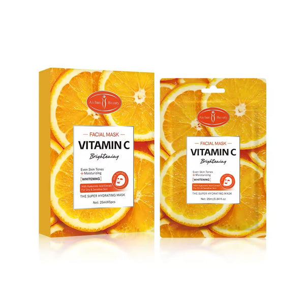 Aichun Beauty Vitamin C Brightening Facial Mask Pack of 5