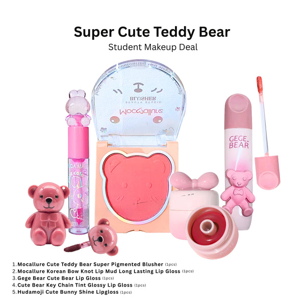 Super Cute Teddy Bear Daily Use Makeup Kit (Student Edition)